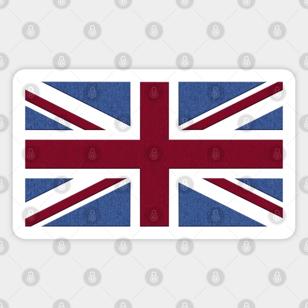 Denim style Union Flag (UK, Britain, British) Magnet by GerrardShuttleworthArt